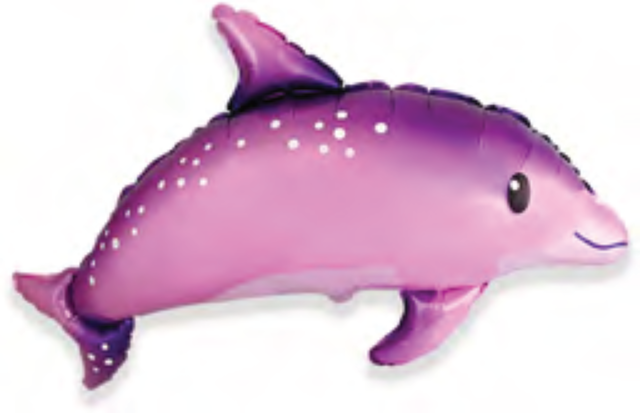 Folienballon Cute Dolphin Pink