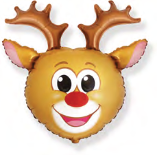 Folienballon Reindeer Head