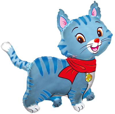 Folienballon Lovely Cat Blue
