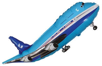 Folienballon Plane - Blue