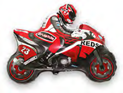 Folienballon Moto Racing Red