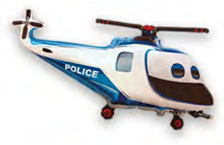 Folienballon Police Helicopter