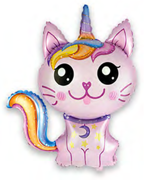Folienballon Caticorn Fuchsia