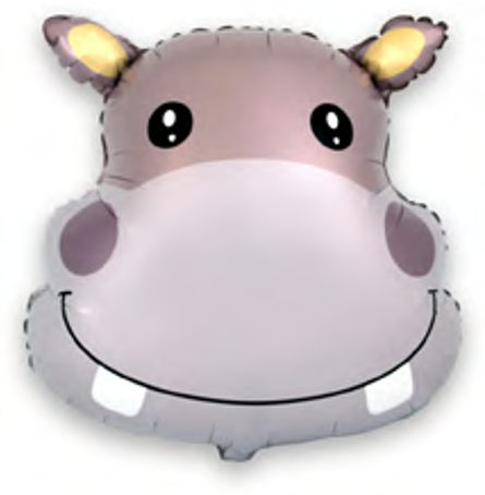Folienballon Hippo Head