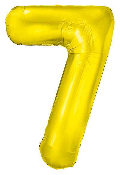 Folienballon Number 7 Gold