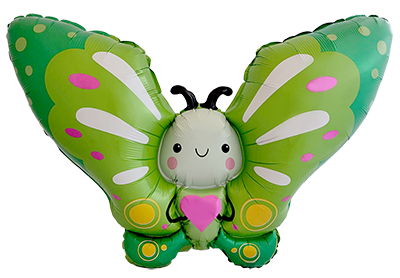 Folienballon Cute Butterfly Green