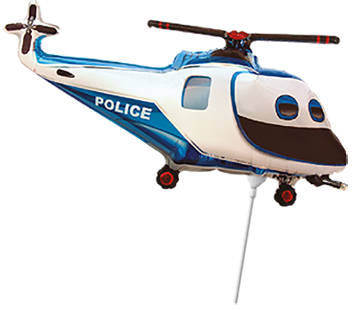 Folienballon Police Helicopter Mini