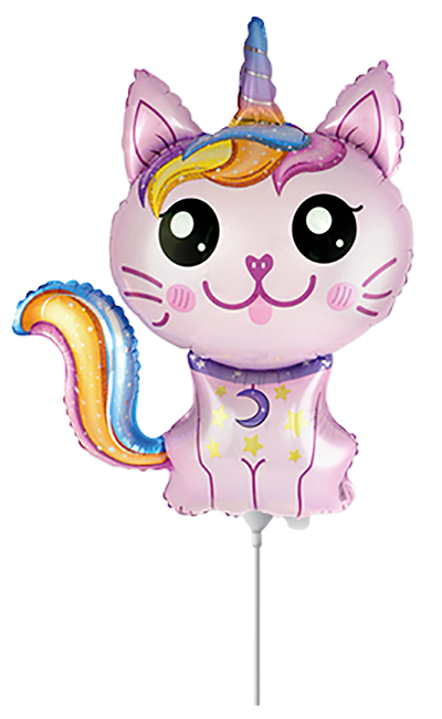 Folienballon Caticorn Fuchsia Mini