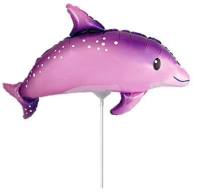 Folienballon Cute Dolphin Pink Mini