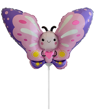 Folienballon Cute Butterfly Fuchsia Mini