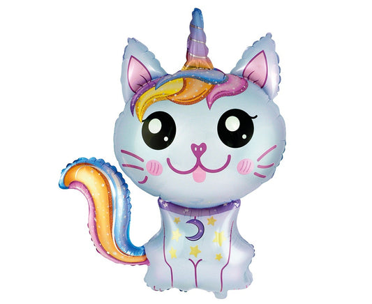 Folienballon Caticorn Blue