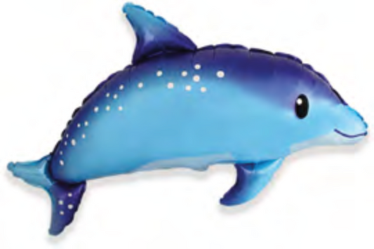 Folienballon Cute Dolphin Blue