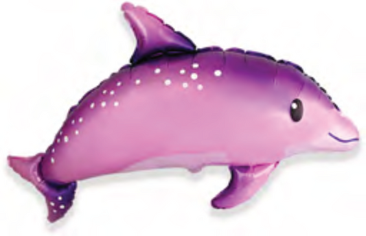 Folienballon Cute Dolphin Pink